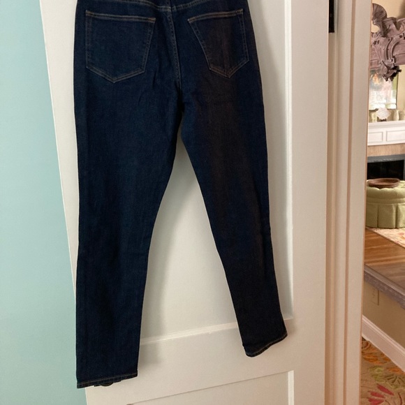 Lands-end Jeans, size 10, dark indigo,almost new,inside leg 28 1/2” - Picture 2 of 5